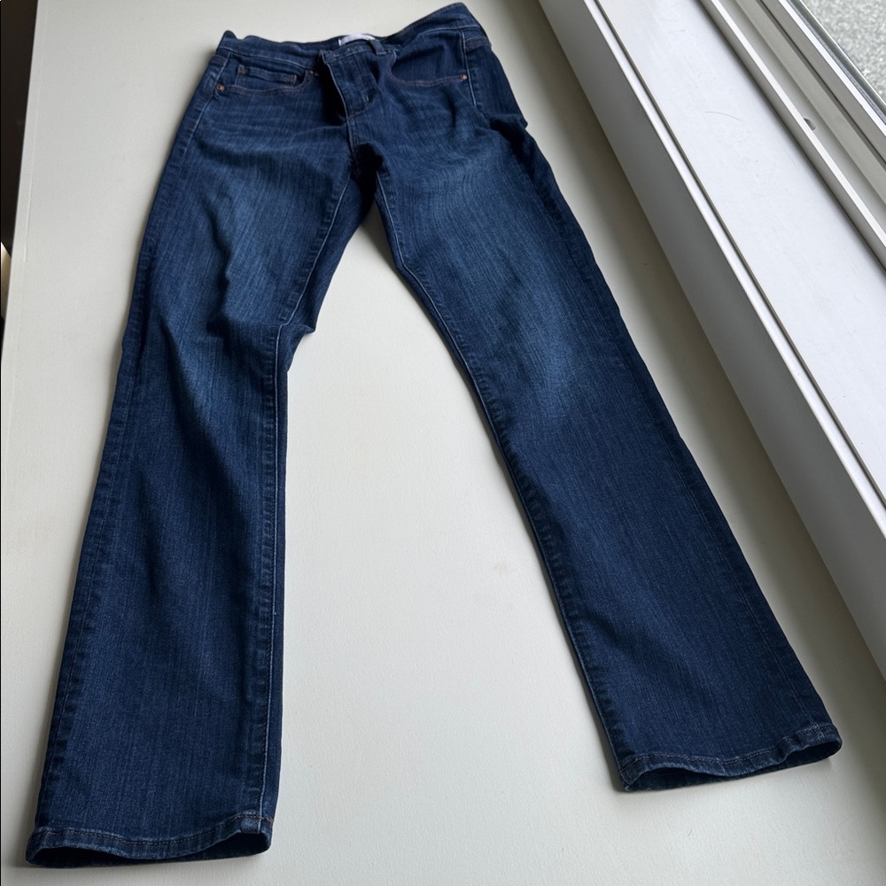 LOFT Dark Blue Straight Leg Jeans